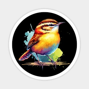 Watercolor Carolina Wren Magnet